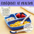 ECR4Kids ELR-18101-TRP My First Meal Pal Divided Plates – Stackable, BPA-Free Plastic Dishes, Dishwasher Safe, Portion Plate Set for Baby, Toddler...