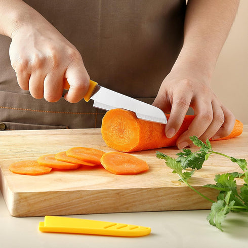 8 Piece Paring knife, 4PCS Paring Knives & 4PCS Knife Sheath, Fruit and Vegetable Knife, Ultra Sharp Kitchen Knife, German Steel Pairing Knife Wit...