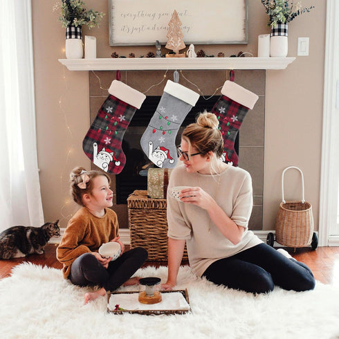 BambooMN 1 Piece Set 18" Classic Personalized Embroidered Sequined Animal Christmas for Kids, Parents, Family and Pets, Style Penguin...