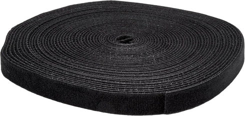 StarTech.com 50ft. Hook and Loop Roll - Cut-to-Size Reusable Cable Ties - Bulk Industrial Wire Fastener Tape - Adjustable Fabric Wraps - Black (HK...