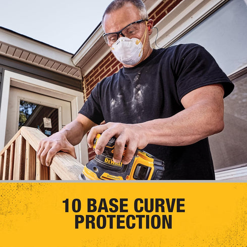 DEWALT DPG51-9C Radius Ice 10 Base Curve Lens Protective Indoor/Outdoor Safety Glasses...