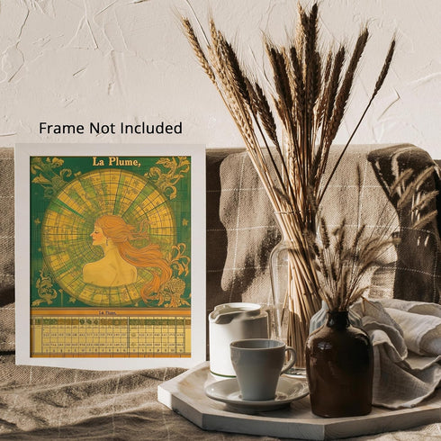 Posterizer 1 pcs-inspired by classic art-La Plume-vintage poster 4-Vintage Art-Collectibles & Fine Art- Gift for Men Women Entrepreneur Teens- unf...