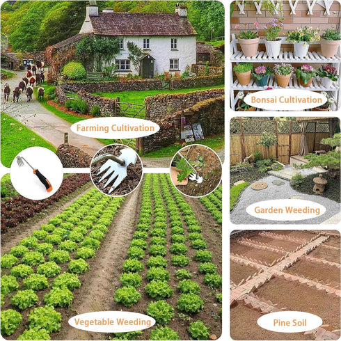 Weed Puller Tool, 2024 New Portable Garden Weeding Tools, Stainless Steel Weed Pulling Tool for Gardening Backyard Farm Planting & Uprooting Hand ...