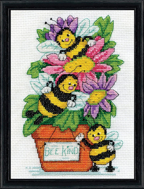 Design Works Crafts Bee Kind Counted Cross Stitch Kit...
