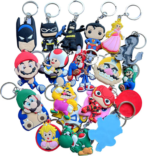 20pcs Key chain Key Goodie Bag Stuffer Christmas Gift Holiday Charms for Kids Birthday Party Favors School Carnival Reward Prizes Decoration Suppl...