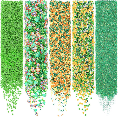 250 Grams St. Patrick's Day Fake Chocolate Candy Sprinkles Tiny Polymer Clay Embellishments Polymer Clay Slices Soft Clay DIY Decoration for Resin...