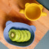 BLUE GINKGO Silicone Kids Bowls - Cute Silicone Bowls for Baby/Silicone Plates for Toddlers and Kids - Dishwasher Safe and Made in Korea (Blue)...