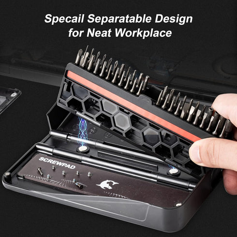 EZARC Precision Screwdriver Set, 47 in 1 Small Screwdriver Magnetic Screwdriver Electronics Repair Tool Kit, Fold Out Design with Extension Shaft ...