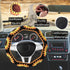Crochet Steering Wheel Cover Set,Cute Car Steering Wheel Cover Boho 14-15in,Handmade Sunflower Granny Square Pattern Gift for Women, Accessories f...