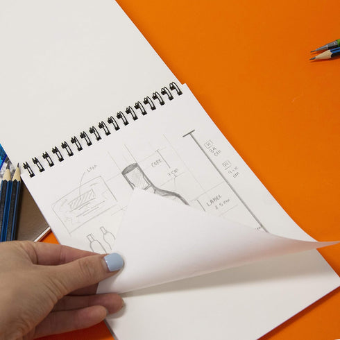 BAZIC Sketch Book 30 Ct. 8.5" X 11", Spiral Side Bound Sketchbook Drawing Pads, Sketching Paper Coloring Book for Artist School, 1-Pack...