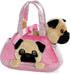 Aurora® Fashionable Fancy Pals™ Peek-A Boo Pug Stuffed Animal - On-The-go Companions - Stylish Accessories - Multicolor 7 Inches...