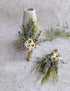 Dried Flowers Boutonniere for Men Wedding 2 Pieces Set Groom Boutonniere kit Boho Pampas Fall Anniversary Decorations (Lavender)...