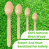 Concession Essentials Disposable Wooden Cutlery Spoons, Compostable and Earth Friendly, 6.25 Inch Length - Pack of 100 Spoons...
