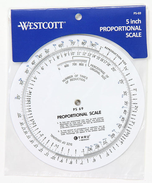 Westcott 5" Proportional Scale, White (PS-69)...
