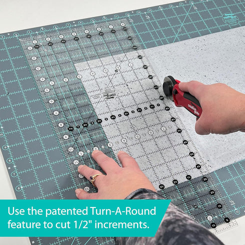 Creative Grids Quilt Ruler 6-1/2in x 12-1/2in Rectangle – CGR612 – Made in USA, Non-Slip Grip Acrylic Quilting, Sewing, Crafting, Patchwork Ruler ...