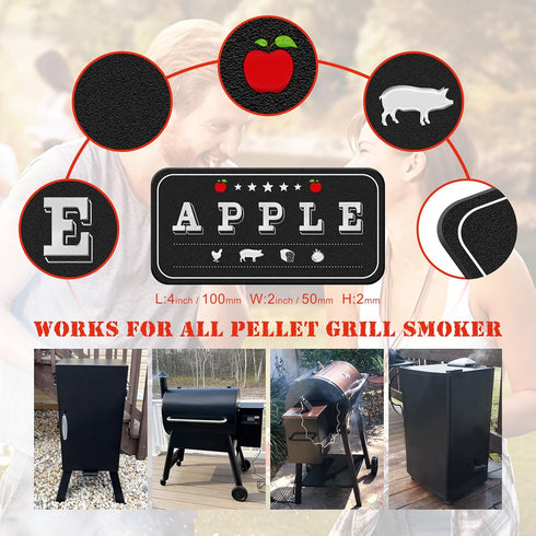 Wood Pellets for Smoker Magnet Labels - Accessories for Pellet Smoker Grill,Metal Material, Frosted Design, Perfect Match with Smoker,Gift for Men...