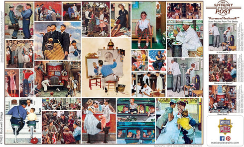 Masterpieces 1000 Piece Jigsaw Puzzle for Adults, Family, Or Youth - Rockwell Collage - 19.25"x26.75"...