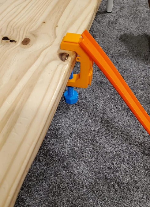 SpeedFreakCNC 1/64 Scale Track C Clamp Mount Compatible with Hot Wheels & Matchbox Track Sets...