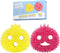 Functional Sponge Scrubber Set - Daddy Mommy Daily Scrub Sponge, Smiley Happy Face, Firm in Cold and Soft in Warm, Scratch Free, No Odor, 2 Animal...