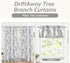 DriftAway Tree Branch Abstract Ink Printing Lined Thermal Insulated Window Curtain Valance Rod Pocket 52 Inch by 14 Inch Plus 2 Inch Header Black ...