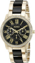 XOXO Women's XO5874 Gold-Tone and Black Bracelet Watch...