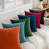 FEVERQIYI 20x20 Velvet Pillow Covers Set of 2 Burnt Orange Decorative Square Throw Pillowcase Soft Solid Cushion Covers for Bedroom Living Room Ou...