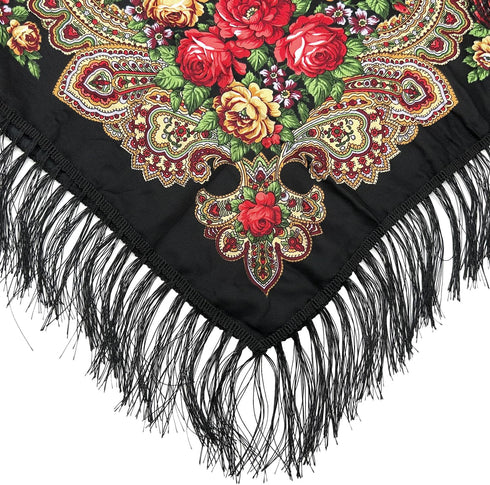 Russian Style Muffler Warm Scarf with Tassel Women's Traditional Scarf Wrap Shawl Fringes Printing Cape...