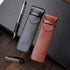 Daimay Leather Pen Case Holder Handmade Fountain Pen Pouch Soft Pen Protective Sleeve Cover for Ballpoint Pen, Stylus Touch Pen - Pack of 2 (Black...