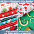 60 Pieces Christmas 10 x 10 Inch Fabric Bundles Sewing Quilting Fabric Happy Christmas Santa Claus Elk Snowflake Christmas Tree Printing Fabric Sq...