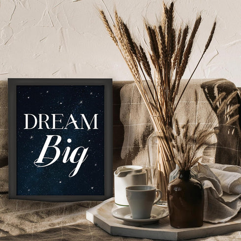 Posterizer 1 pcs-dream big-encouraging quote-Kids Room Art-Motivational & Inspirational Art-decor for nursery toddlers kids room- UNFRAMED Wall Ar...
