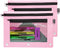 Enday Large Pencil Pouch for 3 Ring Binder Pink, Mesh Zipper Pencil Case, Pen Bag/Pen Case, Small Cosmetic bag, Storage Container, Also Available ...