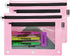 Enday Large Pencil Pouch for 3 Ring Binder Pink, Mesh Zipper Pencil Case, Pen Bag/Pen Case, Small Cosmetic bag, Storage Container, Also Available ...