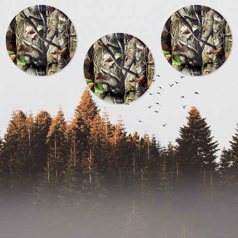 Havercamp Next Camo Party Dinner Plates | 8 Count | Great for Hunter Themed Party, Camouflage Motif, Birthday Event, Graduation Day, Outdoor Famil...