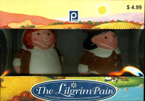 Publix The Lilgrim Pair Pilgrim Salt and Pepper Shakers...