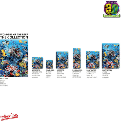 Magnet - Wonders of The Reef from Deluxebase. Lenticular 3D Coral Reef Fridge Magnet. Magnetic Decor for Kids and Adults with Artwork Licensed fro...