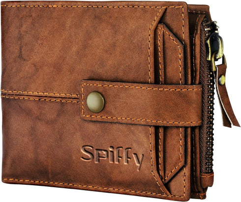 Benchmark Design Brown Genuine Leather Wallet For Men With Detachable Card Holder Mens Wallet, RFID Wallet For Men And Women, Billetera De Hombre...