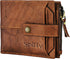 Benchmark Design Brown Genuine Leather Wallet For Men With Detachable Card Holder Mens Wallet, RFID Wallet For Men And Women, Billetera De Hombre...