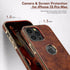 LOHASIC for iPhone 13 Pro Max Case, Vintage Leather Thin Slim Luxury PU Soft Flexible Bumper Non-Slip Grip Anti-Scratch Protective Cover Phone Cas...