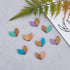 LiQunSweet 20 Pcs Transparent Resin & Walnut Wood Pendants with Gold Foil Fishtail for Jewelry Making DIY Crafts - 23x28mm...