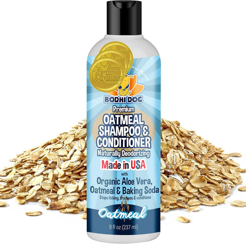 Bodhi Dog Oatmeal Shampoo & Conditioner | Naturally Deodorize Dogs, Cats & Pets with Organic Ingredients | Soothes and Moisturizes Dry, Itchy Skin...