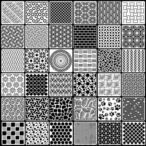 36Pcs Geometric Stencils 5.9inch Plastic Geometric Painting Stencil Reusable Art Templates DIY Crafts Drawing Template Stencils for Card Scrapbook...
