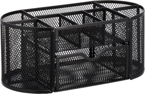 Amazon Basics Mesh Desk Office Organizer, Black, 9.25" x 4.53" x 3.94"...