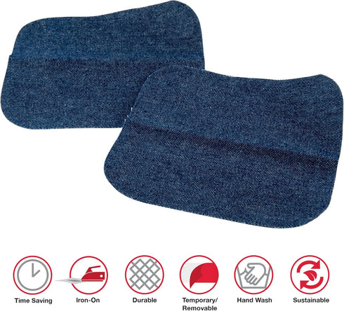 SINGER 00060 5-inch-by-5-inch Iron-On Patches, Denim, 2-Count,...