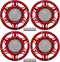 ACROPIX Universal 6" Car Speaker Grills Cover Mesh Round 6 Inch Audio Speaker Subwoofer Guard Protector Case with Mounting Screws Iron Red - Pack ...