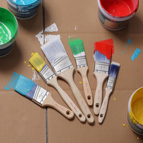 Bates- Paint Brushes, 2-Inch, 2 Pack, Angle Brushes, Treated Wood Handle, Paint Brushes for Walls, Stain Brush, Wall Paint Brushes, Furniture Pain...