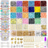 JOICEE 4400pcs Clay Beads for Bracelet Making Kit, Friendship Bracelet Beads Flat Preppy Beads for Jewelry Necklace Earring Making,Aesthetic Boho ...