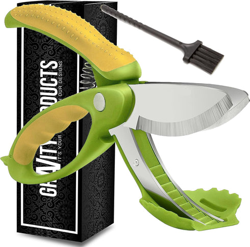 Salad Scissors - 2-in-1 Food Chopper and Kitchen Shears for Easy Salad Making, Vegetables, Meat & More - Ergonomic Handle, Stainless Steel Blades...