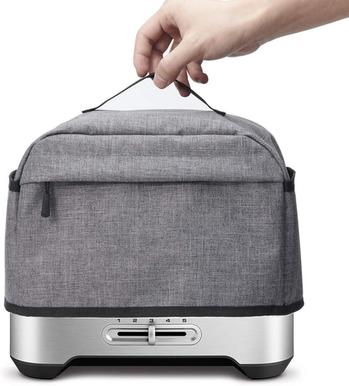 VOSDANS 2 Slice Toaster Cover with Zipper & Open Pockets Kitchen Small Appliance Cover with Handle, Dust and Fingerprint Protection, Machine Washa...