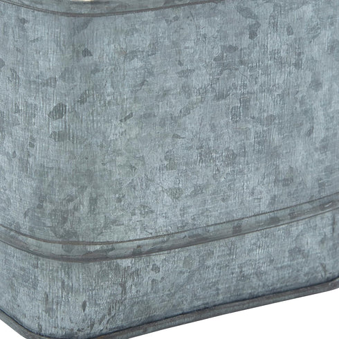 Deco 79 Metal Decorative Canisters Decorative Containers, Set of 2 Decorative Keepsake Boxes 8", 7"H, Silver...