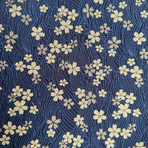 5PCS Cotton Pattern Fabric Fabric Bundles Small Flower Pattern Japanese Style Fabric for Crafts Sewing Quilting Patchwork Face Protection (Gold Pi...